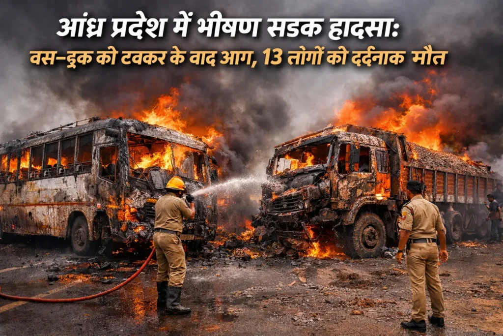 आंध्र प्रदेश में भीषण सड़क हादसा